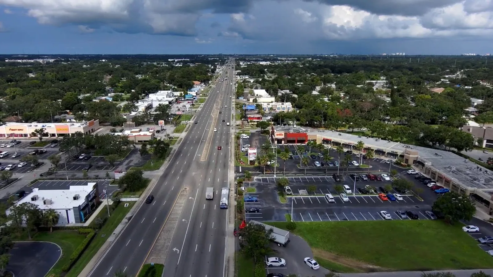 Commercial Roofing along US 19, Clearwater, FL